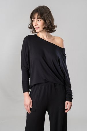 Blusa Raglan Bamboo Preta