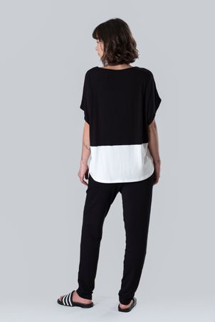 Calça Cigarrete Bamboo Preta