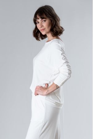 Biquíni Blusa Manga Longa Bamboo Off White