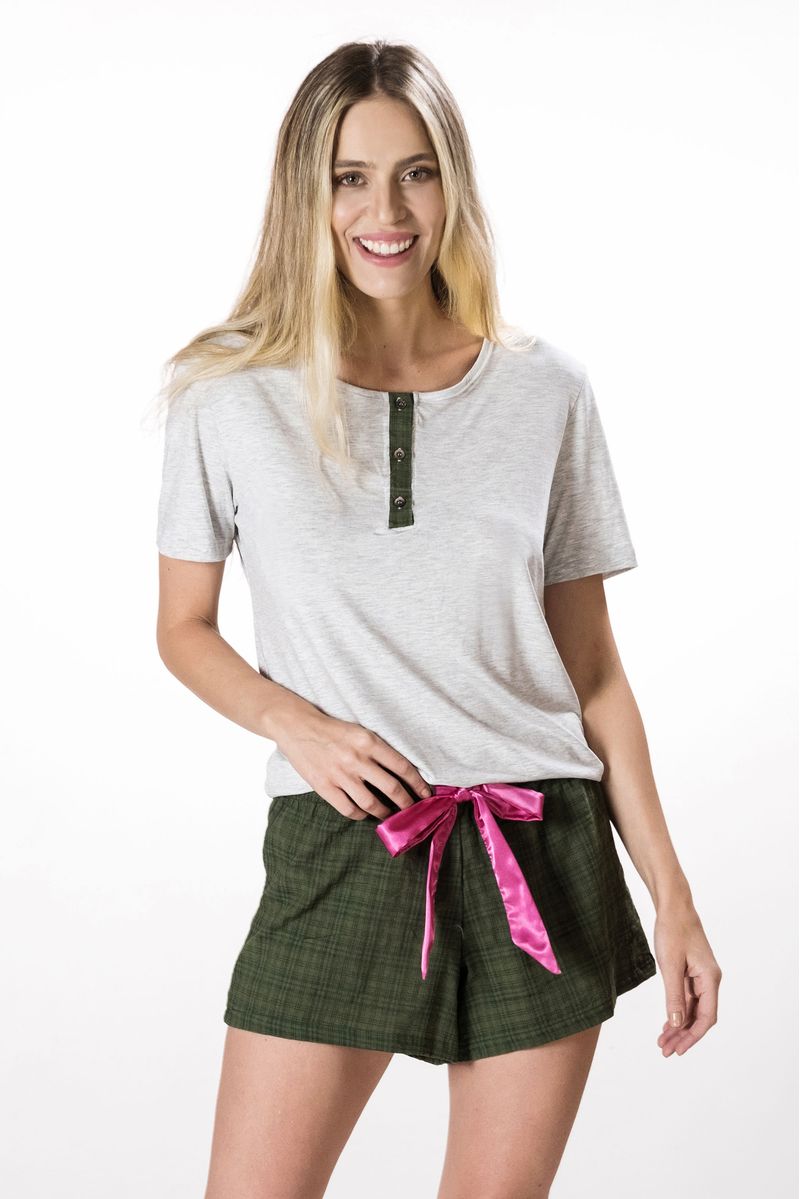 PIjama_curto_xadrez_green_frente_