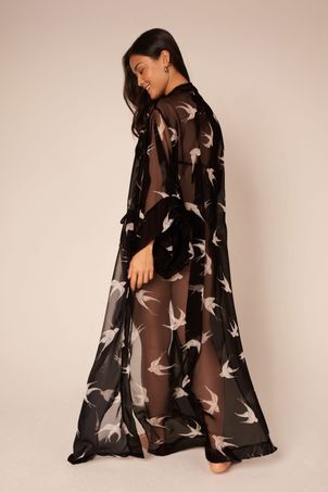 kimono organza andorinha