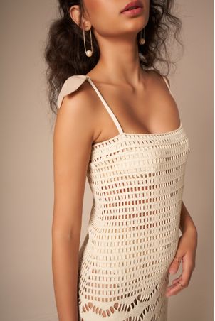 Vestido Saída Alças Magnólia Areia