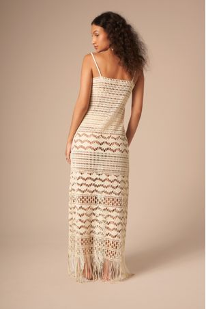 Vestido Saída Alças Magnólia Areia