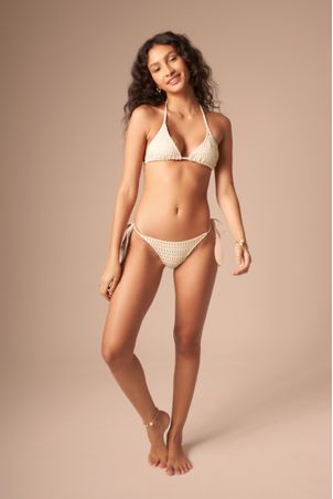 Top Biquíni Triângulo Magnólia Areia