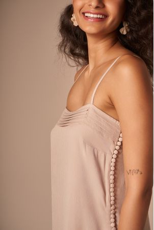 Vestido Longo Natural Nude