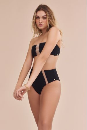 Biquíni top bandeau vieira marcela preto
