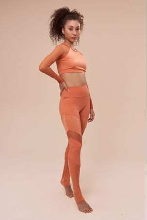 Top Manga Longa Athletic Papaya