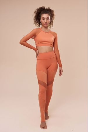 Top Manga Longa Athletic Papaya