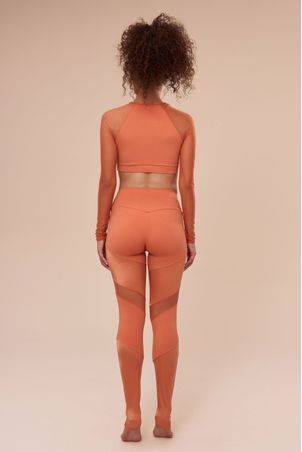 Top Manga Longa Athletic Papaya