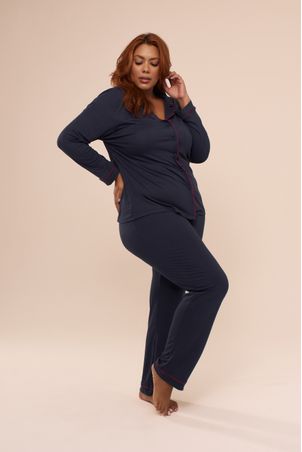 Pijama Longo Classic Navy