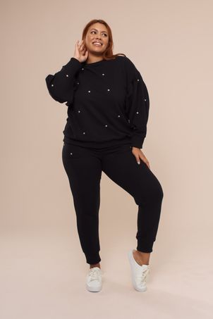 Calça Moletom Bem me Quero Preta