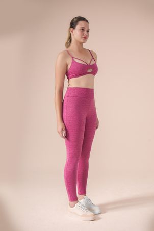 legging mescla rosa
