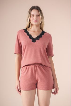 Pijama curto sweet canela