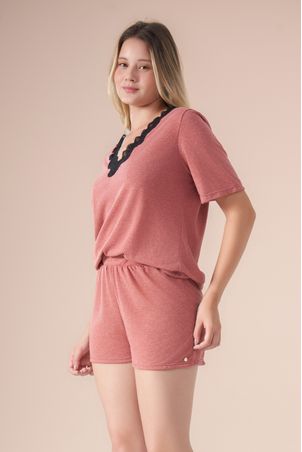 Pijama curto sweet canela
