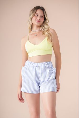 top canelado leah neon yellow