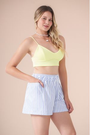 top canelado leah neon yellow