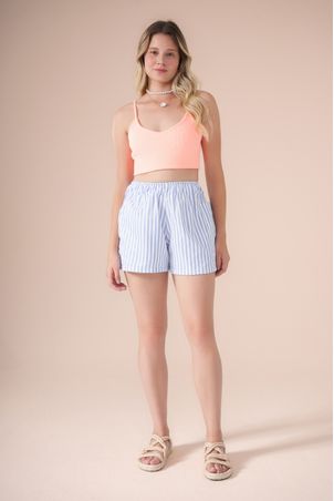 top canelado ava neon orange