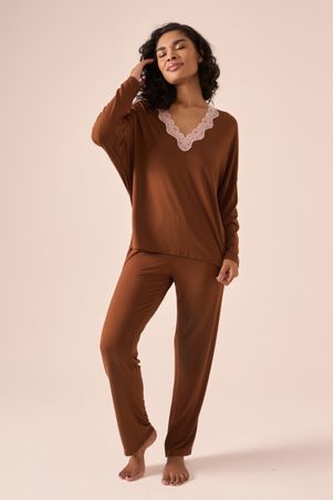 pijama longo sweet cafe