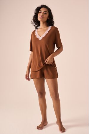 Pijama curto sweet cafe