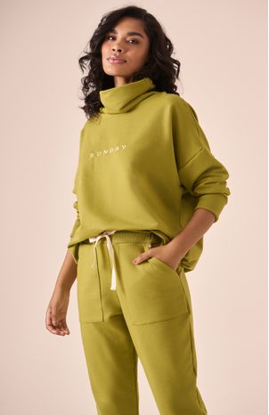 Blusa moletom sunday verde verão