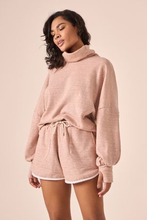 Blusa moletom fleece nude