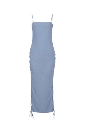 vestido longo aquamarine topázio