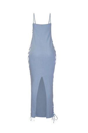 vestido longo aquamarine topázio