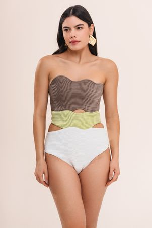 Maiô strapless maat pistache