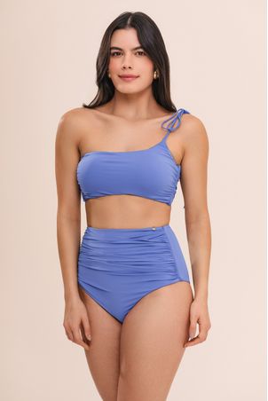 Top biquini um ombro só bio artemis azul lazuli