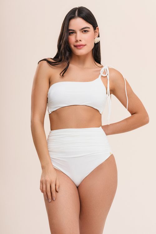 conjunto top um ombro só e calcinha maxi hot pant bio artemis off white