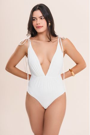 Maiô com lacinhos bio artemis off white