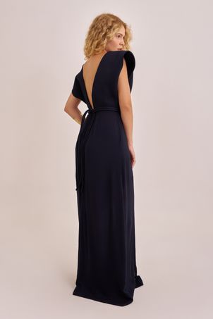 Vestido ciclos matelassê estruturado preto