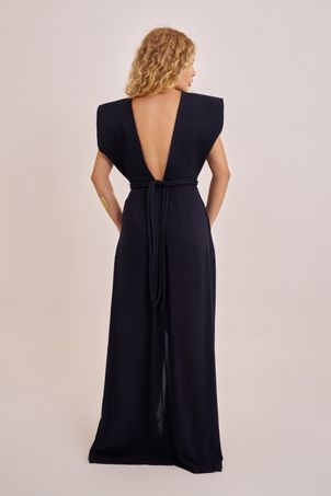 Vestido ciclos matelassê estruturado preto