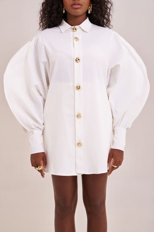 camisa ciclos estruturada off white