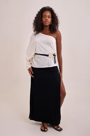 Blusa um ombro só naturalinho