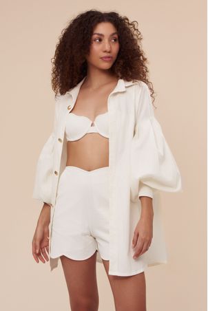 Camisa Conchas Off White