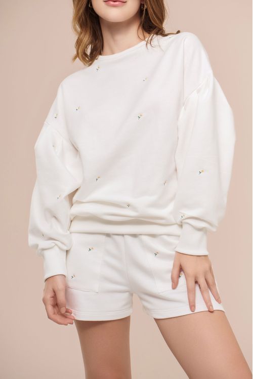 Blusa Bem me Quero Off White com Estampa