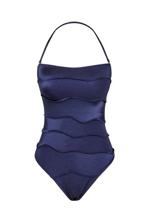 Maiô strapless iemanjá marinho