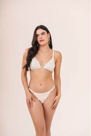 Conjunto Biquíni top triângulo e calcinha string mini iemanjá pérola