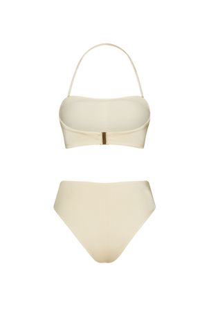 Conjunto Biquíni top strapless e calcinha midi iemanjá pérola