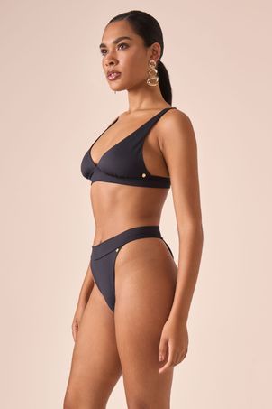 Top Biquíni Halter Lari Corpo Preto