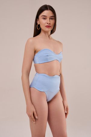 conjunto top biquini ciclos e calcinha maxi hot pant maat azul garoa