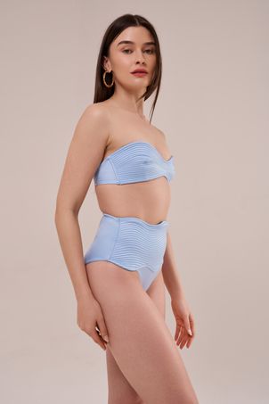 conjunto top biquini ciclos e calcinha maxi hot pant maat azul garoa