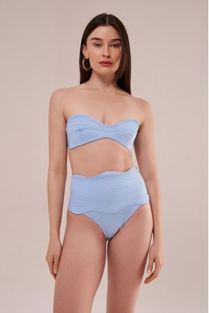 conjunto top biquini ciclos e calcinha maxi hot pant maat azul garoa