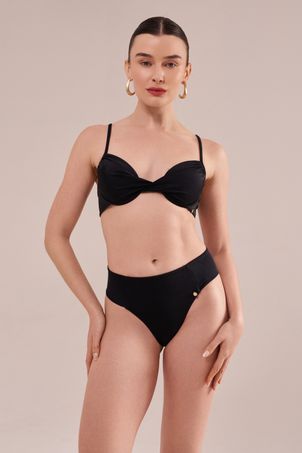 Conjunto Biquíni Top Vitória e Calcinha Ellen Basic Preto