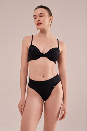 Conjunto Biquíni Top Vitória e Calcinha Ellen Basic Preto