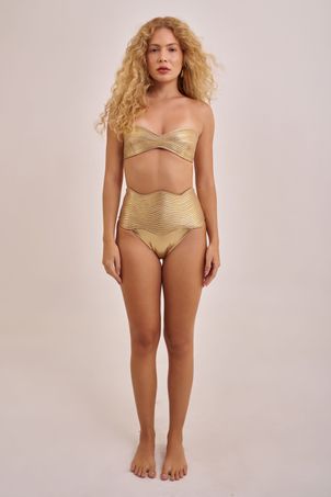 calcinha biquíni hot pant stella ouro