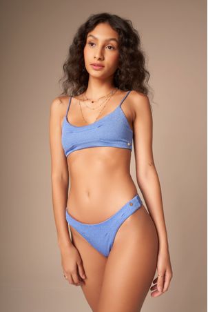 Conjunto Biquíni Dupla Face Top Alça Estreita e Calcinha Asa Delta Terra