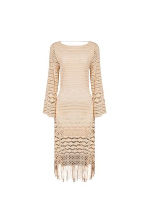 Vestido Com Manga Magnólia Areia