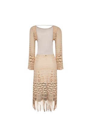 Vestido Com Manga Magnólia Areia